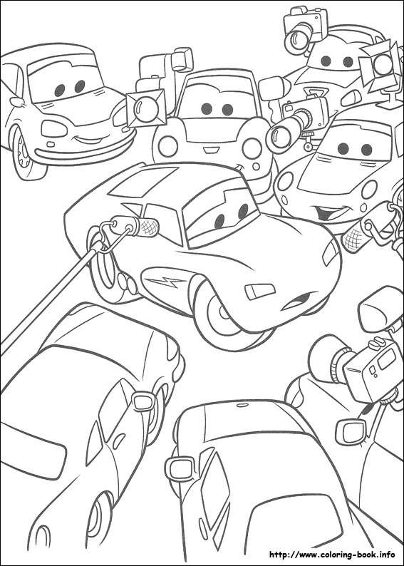Plansa de colorat cu Cars pixar 101 4